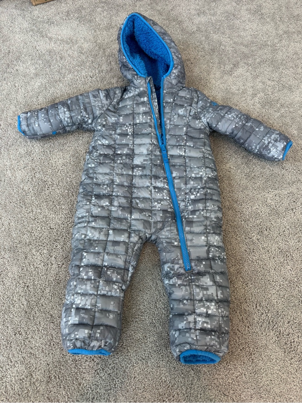 Snozu Bright Blue puffer snowsuit